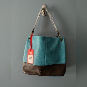 NWT Montana West Brown And Turquoise Hobo Shoulder Bag